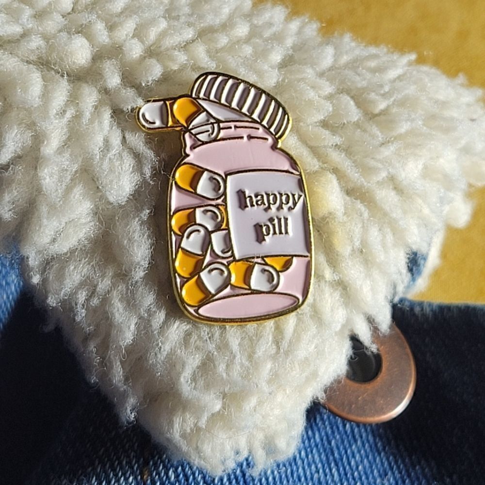 Happy Pills Enamel Pin 